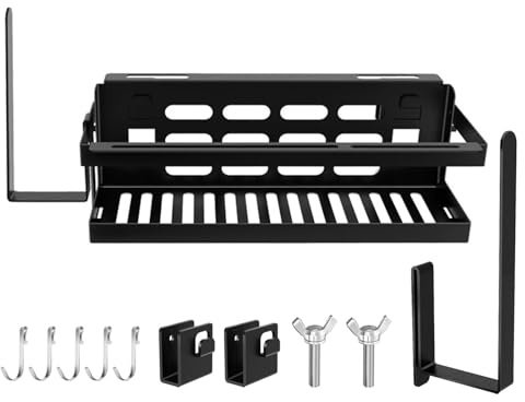 Plancha-Organizer für Grill | Organisationsständer für Grillzubehör, Gewürzhalter für Grill – für Ölflaschen, Spatel, Handtücher und Utensilien für Camping, Terrasse, J