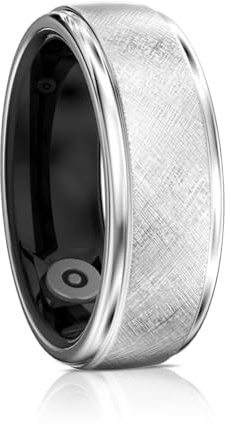 HiFuture Future Ring2 Smart Ring für Damen und Herren | Intelligenter tragbarer Ring für den täglichen Gebrauch mit 10 Tagen Akkulaufzeit – bequeme Passform – Silber (10#62mm)