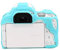 kinokoo Silicone Cover for Canon EOS 200D/Rebel SL2, Canon EOS 250D/200D II/Rebel SL3 Protective Case (Blue)