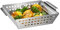 GEFU Grillschale BBQ klein – Edelstahl Grillkorb mit seitlichen Griffen | Perfekt für Gemüse, Fisch, Kartoffeln | Optimale Hitzezirkulation