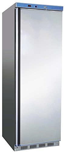 MBH - Nevera vertical profesional INOX para hostelería. Frigorífico industrial 400 litros acero inoxidable para bar y restaurante.