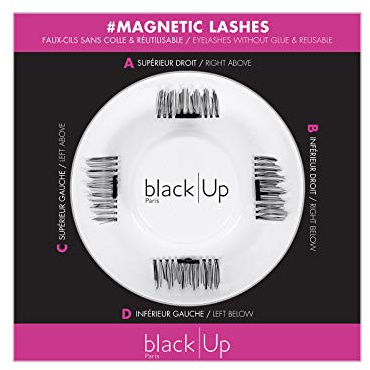 BLACK UP - Faux Cils Magnétiques – Application Rapide, facile et Sans Colle - Résistants à l'eau & Réutilisables jusqu'à 20 fois- Waterproof Lashes Style (FCILSMAGN02)