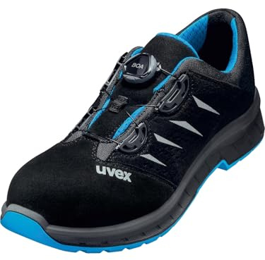 uvex Mixte Low Shoe 69382 S1p Size 38 PU Chaussure Basse perforée S1 P SRC W11, Nero Blu