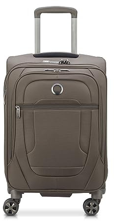 DELSEY PARIS - Helium DLX - Valise Cabine Souple Extensible - 55x35x28 cm - 42 litres - S - Moka