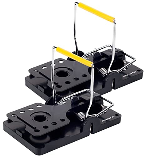 Trampas para Ratas Grandes, 2 Pcs Reutilizable Cepos para Ratas, Trampa Ratones Potente, Ratonera Sensibilidad para Interiores y Exteriores