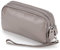 FORRICA Portefeuille Femmes Élégant en Cuir Véritable Léger Porte Monnaie Grande Capacité Porte Monnaie Fille Fermeture Éclair Portefeuilles avec Bracelet Gris