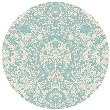 Bilderwelten Runde Tapete selbstklebend Shabby Barocktapete in Azur II 244x244cm