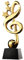 Coupes Trophées Trophée de Note de Musique d'or Chanteur Concours de Chant Cérémonie de Remise des Prix Trophée de Cristal Trophée de Lettrage personnalisé créatif avec Coffret Cadeau