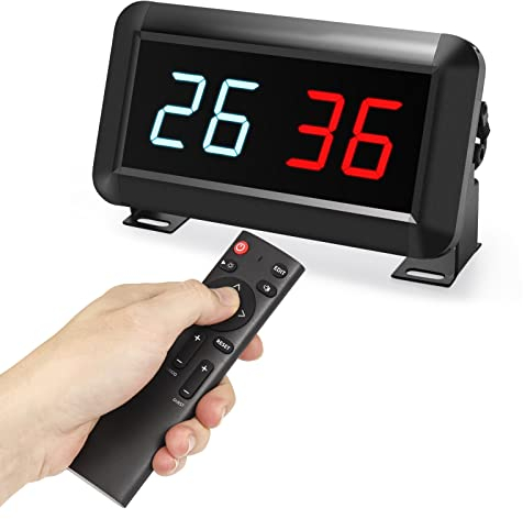 PELLOR Sport Anzeigetafel Fussball Portable Scoreboard, LED Anzeigetafel Elektronisch 0-99 mit Fernbedienung für Basketball, Badminton, Volleyball Tennis Baseball für Indoor-und Outdoor-Wettbewerbe