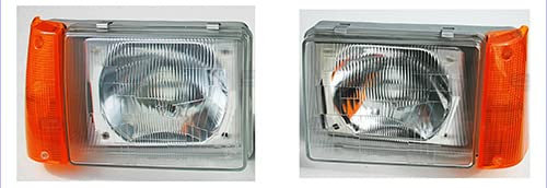 Fari anteriori per Panda 141 Sisley Fanali Coppia Luci faro fanale luce DX SX per Regolazione Elettrica 34400/1 34410/1