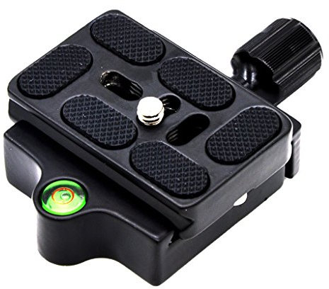 zalati Camera Release Adapter Aluminum Clamp Quick Release Plate 1/43/8 Camera Tripod Mount Adapter Tripod