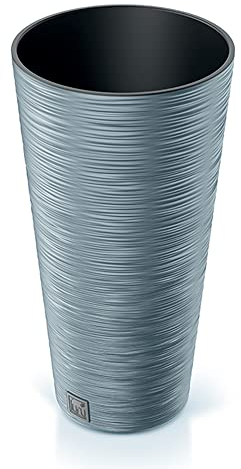 Pot de fleurs rond avec reserve d´eau 15 L gris galet - FURU