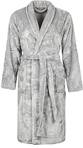 HEAT HOLDERS Ladies Fleece Dressing Gown Womens Luxury Soft Winter Warm Bathrobe without Hood