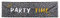 Boland 50353 - Banner aus Polyester Party Time, 50 x 180 cm, Partydekoration, Dekoration für Silvester oder Geburtstag