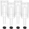 Cisolen 4 Pieces Fermentation Tube Fermentation Airlock Set Plastic Airlock Fermentation Bung with Silicone Eyelets for Home Brewing Wine Making Sauerkraut