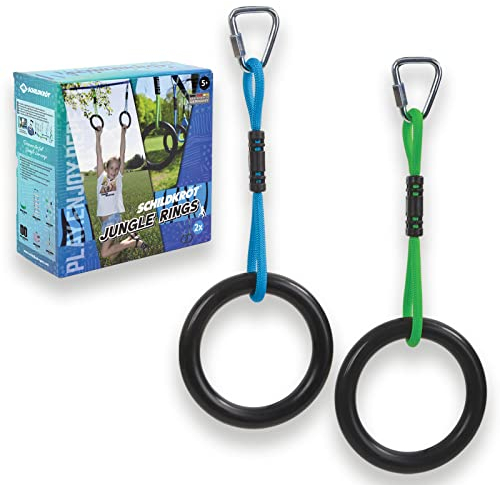 Schildkröt® Jungle Ring Set, Jungle Line Zubehör, 2 Turnringe für Kinder und Erwachsene, Ninja Ringe, Gymnastikringe