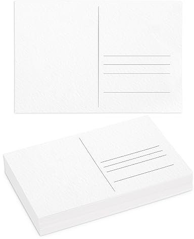 Aquarell-Postkarten, 100 % Baumwolle, 300 g/m², blanko, 10,2 x 15,2 cm, Aquarellpapier, Postkarten für Aquarell-Tagebuch, DIY, Versand, Malen, Einladungen, Grußkarten, 50 Stück