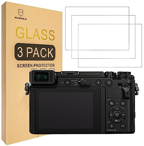 Mr.Shield Verre Trempé compatible avec Panasonic Lumix DC-GX9 GX9 G9 GX7 II III Camera [Lot de 3] Film Protecteur d'écran Vitre Protecteur 9H Dureté