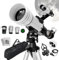ClaeroruA Teleskop Astronomie,70mmTeleskope für Kinder und Erwachsene Anfänger,Astronomisches Refraktions Teleskop für Einsteiger, mit Telefon Adapter und Verstärkung Stativ,Weiß