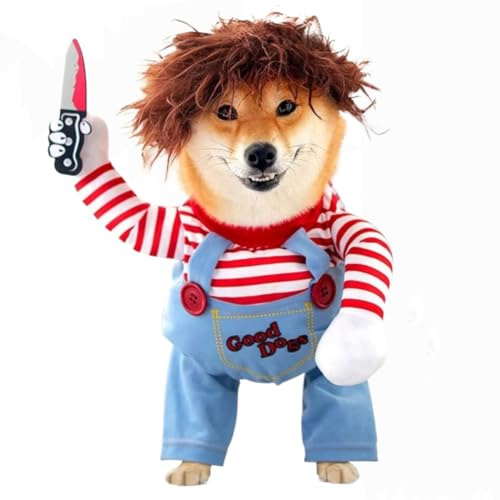 Zomtier Hundekostüme für Hunde, Halloween Kostüme Hunde, Lustige Hund Party Kleidung Haustier Halloween Kleidung für kleine,mittele und große Hunde (XS (empfohlen bis 4kg))