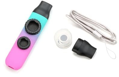 Alnicov Double Hole Kazoo Kazoos mit verstellbarem Ton, Flötenmembranen und Lanyards für Gitarre, Ukulele, Violine und Klavier