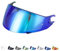 Generico Visiera compatibile con Shark Spartan - Skwal - Skwal 2 - D Skwal (NO SPARTAN GT) (Blu)