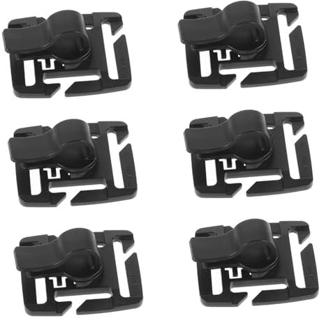 Sosoport 10pcs Outdoor Water Bag Tube Clamp Hooks Water Pouch Pipe Tape Water Bottlr Pipe Clamp Outdoor Accessories Scuba Gear Water Bottle Rotating Tube Clip Clothing Clips Plastic Black
