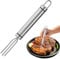 Porta pannocchie di mais, 18,8 x 2 cm, multifunzione | Porta pannocchie di mais riutilizzabile in acciaio inox, utensile con manico ergonomico per barbecue a carne