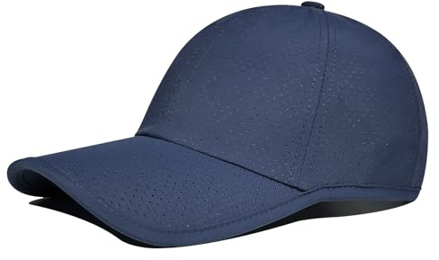 PivotWing Cap Herren Basecap Kappe Wasserabweisend Leicht Atmungsaktiv Damen Outdoor Heißer Tag Sonnenbrandbeständig Baseball Cap Herren Weich Verstellbar Mütze DunkelBlau 56-58cm