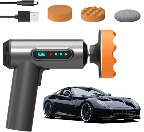Afenau Cordless Car Polisher, Cordless Car Polishers Kit with 2000mAh Rechargeable Battery, 20000 RPM Speed, 3 Polishing Pads, Car Buffer Polisher Machine, Machine Polisher for Car Detailing/Polishing