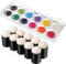 Artibetter 10Pcs Finger Sponge Daubers Set with Solid Watercolor Paint Palette for Painting Crafting and Art Projects for Adults Easy to Use
