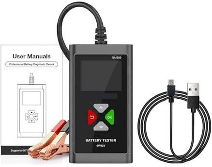 HCZKIUJY Testeur de Batterie de Voiture 12 V 6 V Test de démarrage de Charge Analyseur de Circuit CCA Accessoires Automobiles pour Batterie Humide/Gel/Plomb-Acide