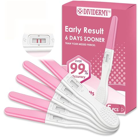 5 Stück Schwangerschaftstest, Schwangerschaftstest Frühtest, Einzeln Versiegelte Verpackung Frühschwangerschaftstest, Erkennung Einfach Schwangerschaftstests, Ergebnis Innerhalb von 3-5 Minute, Rosa
