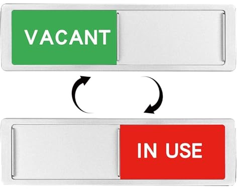 1 Pack Vacant/In Use Sign, Privacy Sign Slider Door Indicator, Privacy/Do Not Disturb Signs for Office, Bathroom, Home, Conference Room, Restroom Signs