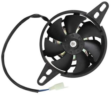 Generic Le Ventilateur de Refroidissement de Radiateur de Moto 12 V Haute efficacité Améliore les Performances de Refroidissement pour Moto ATV Quad Go Kart 150-250, Plastique + Fonte, Noir, 1 Pièce