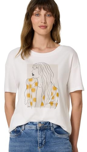 Damen T-Shirt mit Rundhals und Frontprint