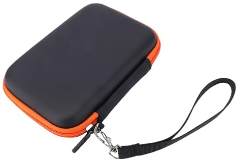 Bewinner External Hard Drive Carrying Case Fit for LaCie Rugged Mini USB C Portable Black and Orange
