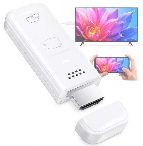 Adattatore Dongle HDMI Wireless, 1080P@60Hz, 2,4/5GHz Dual-band, Plug&Play | Miracast AirPlay DLNA Screen Mirroring Stick,Estensore HDMI Portatile per PC/Laptop/Tablet/Smartphone a TV/Monitor/Proiettore