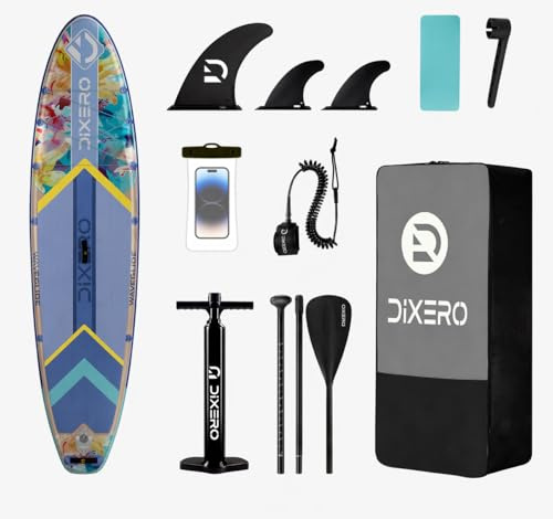 COIL SUP-Board - Aufblasbares SUP Board Set – Stand Up Komplettset - Set - wasserdichte Handytasche - Stabil - Leicht - mit Paddel - mit Pumpe - Zubehör (Purple, 335x84x15cm)