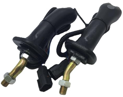 Yctze Maniglie Joystick per Escavatore 2 Pezzi Ergonomiche per Escavatori KOAVX DX225, DH225‑ e DH300‑ Maniglie Joystick per Escavatore Rubber & Me, Leva per, KOAVX DX225, DH225, DH300, Han