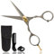 ONTAKI Premium handgeschmiedete Schnurrbartschere Friseursalon japanische Schere Stahl Bart Schnurrbart Haarschere Pony Haarschnitte Bartschere für Männer Haarschneideschere 14 cm Rest Haken Silber