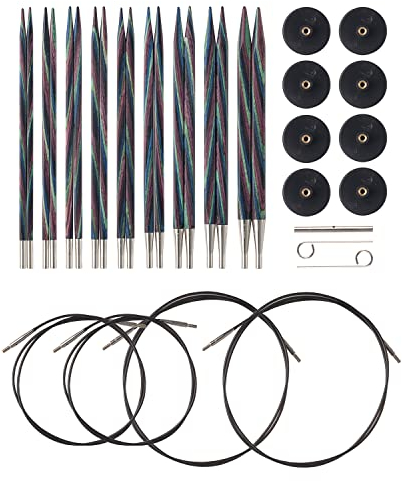 Knit Picks Options Quadratisches Holz-Stricknadel-Set – US 4–11 (viereckig)