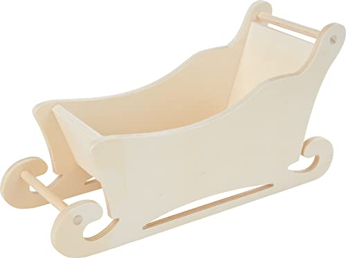 VBS Weihnachtsdeko-Schlitten aus Holz 28x15x11cm