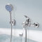 BONADE Wannenarmatur Badewannenarmatur mit Handbrause Chrom Einhand-Wannenbatterie mit 5 Strahlarten Badewanne Wasserhahn Messing Wannenmischer Duscharmatur Wandmontage für Badezimmer