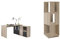 FMD Möbel Unbekannt 353-001 Schreibtisch-Winkelkombination Tisch & FMD Furniture 291-001E, drehbares Regal, in Ausführung Eiche Nachbildung, Maße ca. 34x108x34 cm, Melaminharz beschichtete Spanplatte