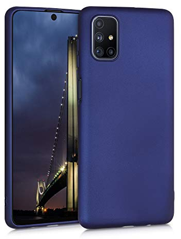 kwmobile Case kompatibel mit Samsung Galaxy M51 Hülle - Schutzhülle aus Silikon metallisch schimmernd - Handyhülle Metallic Blau