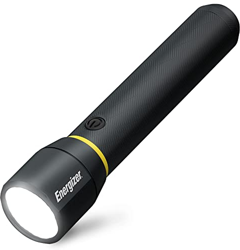 Energizer LED Flashlight Vision PRO, Ultra Bright 1000+ Lumens, IPX4 Water Resistant, Aircraft-Grade Aluminum LED Light, Rugged Metal Flash Light for Outdoors, Emergency Power Outage, Black