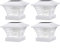 Taylor & Brown 4 x White Fence Post Solar Lights Outdoor 3.5x3.5 4x4 inch Classic Square Deck Cap LED Lamp Wooden Posts Waterproof for Landscape, Pathway, Patio, Front Door Decoration