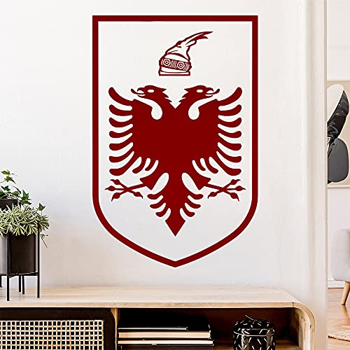 Albanien Wappen Wandtattoo Wandaufkleber Wall Sticker - Dekoration, Küche, Wohnzimmer, Schlafzimmer, Badezimmer