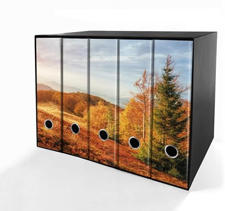 Set da 5 raccoglitori ad anelli - AUTUNNO (H34 cm con 2 anelli)